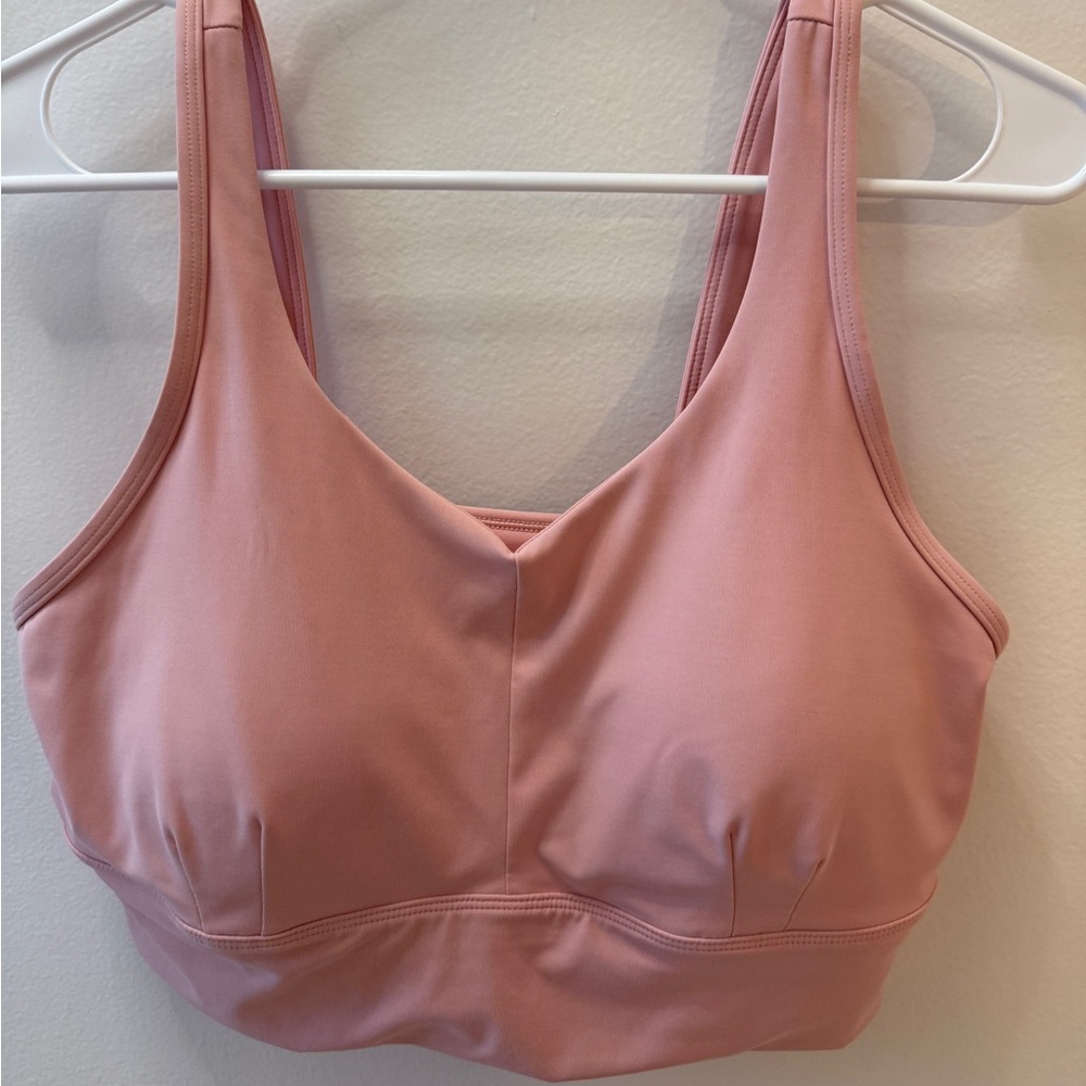 Duluth Trading Co Armachillo Longline Sports Bra, Blush Pink